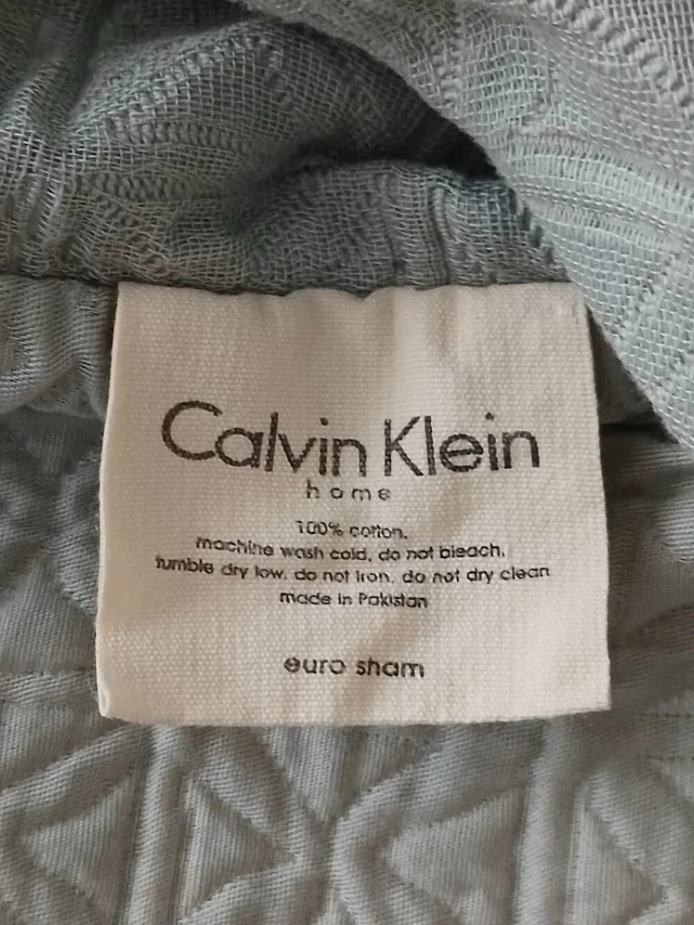 CALVIN KLEIN HOME Mint 100% Cotton Euro Sham - large
